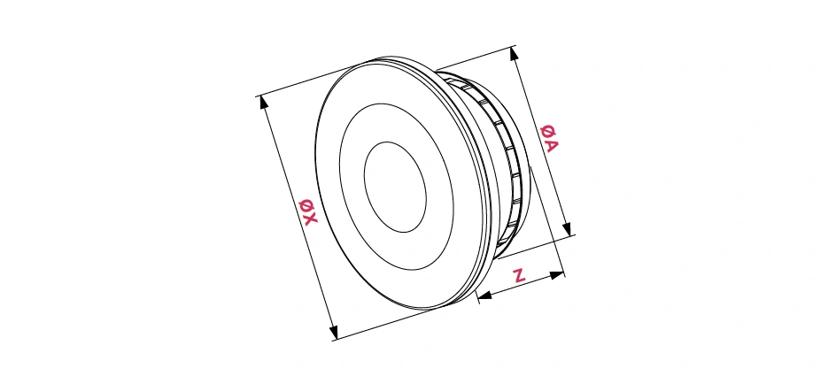 Dimensioner: Luftventil 125