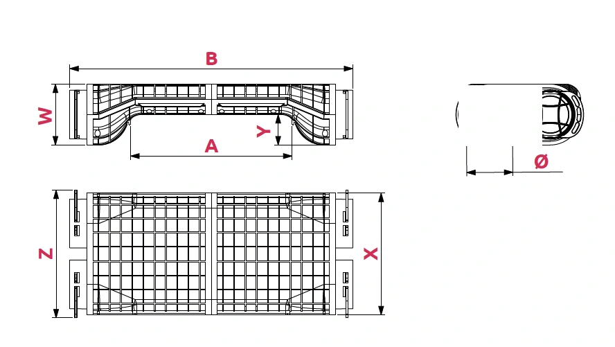 Dimensioner: Förskjutningsdel för ventilationsrör Ø 75x2 – kort